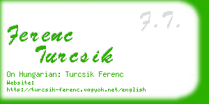 ferenc turcsik business card